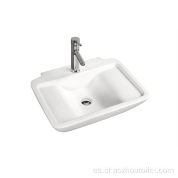 Lavabo de baño de cerámica de arte moderno con sobremesa